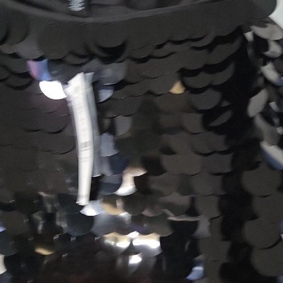 White House Black Market Black and Silver Sequin Mini Dress - Picture 3 of 7